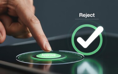 Digital Approval Process Accepting or Rejecting with a Touch