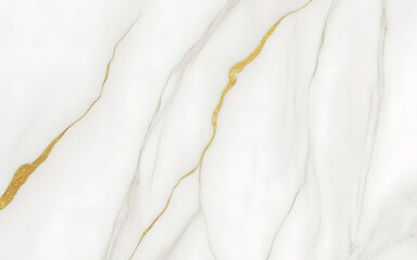 Fototapeta premium Elegant white marble texture with gold veins creating luxurious interior design elements