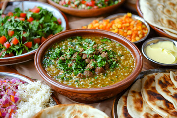 Arabian Harees with Fresh Sides