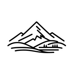 Majestic Mountain Landscape: Panoramic View of Peaks and Valley