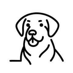 Obraz premium Adorable Dog Line Art: Minimalist Pet Portrait