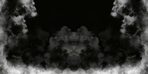 Smoke fog cloud particles isolated on white background