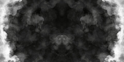 Smoke fog cloud particles isolated on white background