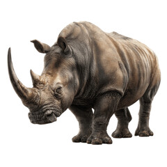 Obraz premium Realistic Rhinoceros Standing Proud in Natural Habitat