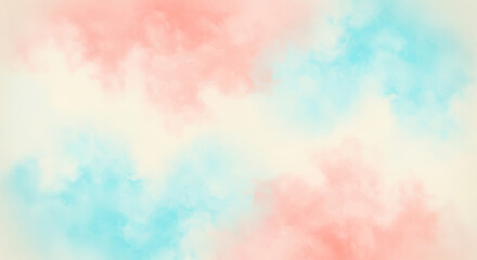 Abstract watercolor background with pink and blue hues