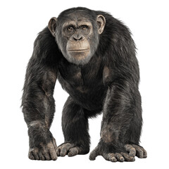 Naklejka premium Realistic Portrait of a Strong and Intelligent Great Ape in Detail