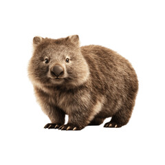 Cute Wombat in a Natural Setting with Soft Fur and Playful Expression