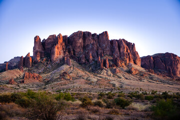Mountain range at sunset phoenix, arizona