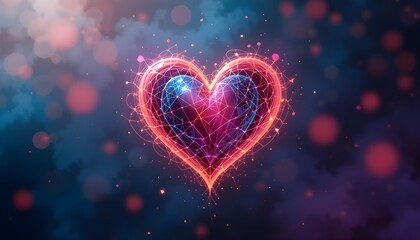 Heart Vector Background with Romantic Design and Soft Gradient for Love and Valentine Themes