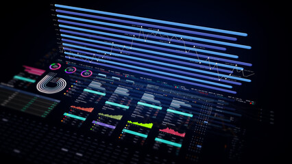 Dynamic data visuals for business info graphics, animated charts, and data-driven insights for a...