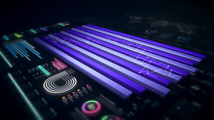 Dynamic data visuals for business info graphics, animated charts, and data-driven insights for a...