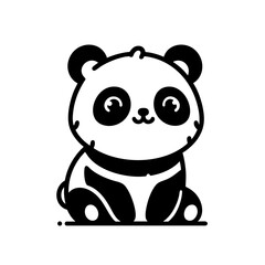 Obraz premium Adorable Panda Cartoon Character