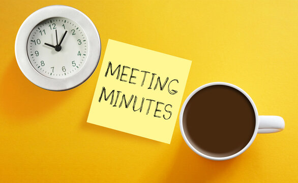 Minutes of meeting are shown using the text meeting minutes