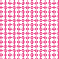 Pink and white diamond checker pattern