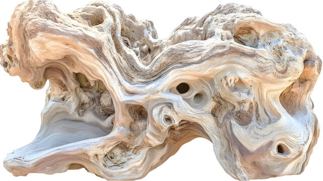 Unique driftwood sculpture coastal environment natural art piece abstract design