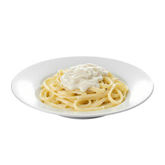 Creamy Pasta Dish A Simple Culinary Delight isolated on transparent background