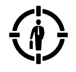 Target employee icon vector 