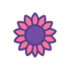 Vector illustration of a pink flower.
