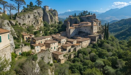 Fototapeta premium Original name(s): The Baux de Provence, known as The Val d'Enfer, the falaise percée de grottes, the Alpilles Regional Natural Park, and France's Most Beautiful Villages.png