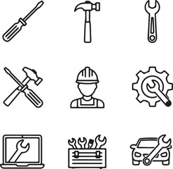 Obraz premium Essential Repair Tools A Comprehensive Guide to Screwdrivers, Hammers, Wrenches, and More