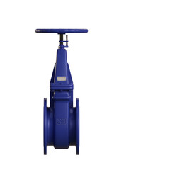 Isolated gate valve on transparent background