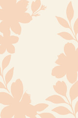 Floral Frame in Pastel Watercolor Style