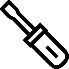 Screwdriver Icon Design for Construction Repair or Maintenance Projects in Various Colors
