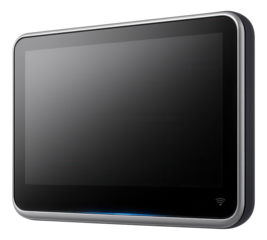 Headrest monitor with an ultra-thin profile and integrated Wi-Fi for network streaming