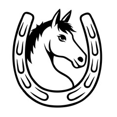 Illustration of horse head vector 