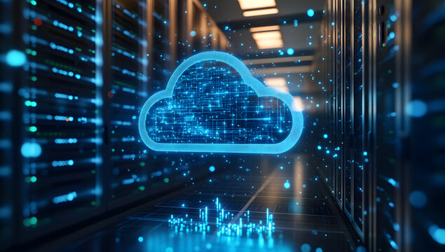 Effortless Cloud Data Migration Depicting Transfer from On-Premises Servers to Cloud Storage Using Automated Cloud Transition and Management Tools for Seamless Workflow 77277443 5