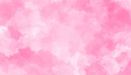 Pink cloud texture background: Abstract pastel pink watercolor effect evoking tranquility and lightness. Soft gradient blends of color create a sense of serenity.