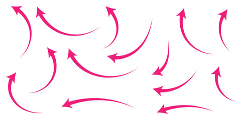 Obraz premium Curve arrows icon, Curved arrows, Arrow sign, Black arrows set on white background