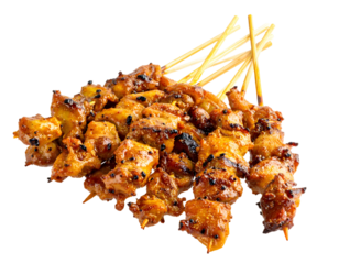 Grilled chicken satay delicious appetizer food