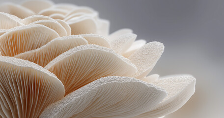 Mushroom Wax Layers with Frost Texture Minimal Clean Background