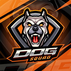 Dog squad esport mascot logo design
