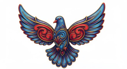 Obraz premium Ornate decorative bird illustration