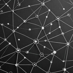 Abstract network pattern on dark background