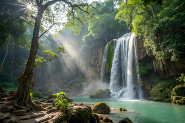 Fototapeta premium waterfall in the forest