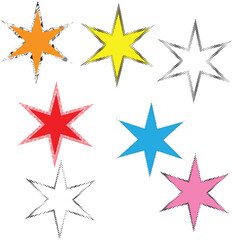   decorative star shape set of stars