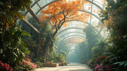 Indoor picture of autumn flower room