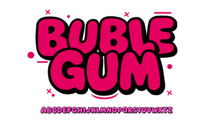 buble editable text effect with modern and simple style, usable for logo or campaign title. Vector.