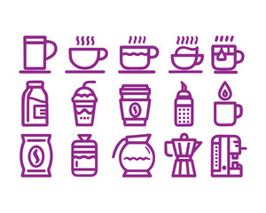 Coffee icon set