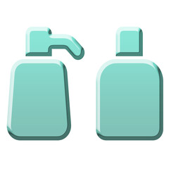Obraz premium 3D Pastel Green plastic bottle icon 