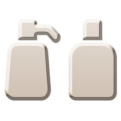 3d bass  plastic bottle icon on Transparent Background