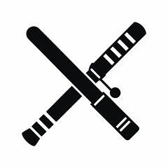 Baton icon  silhouette vector illustration