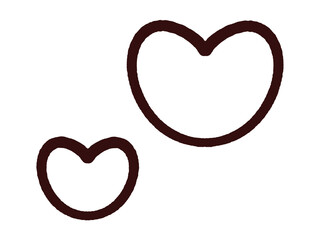 シンプルでかわいいハートの絵文字イラスト素材