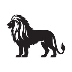 lion vector silhouette clip art logo design illustration. roaring head face collections.