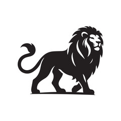 lion vector silhouette clip art logo design illustration. roaring head face collections.