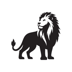 lion vector silhouette clip art logo design illustration. roaring head face collections.