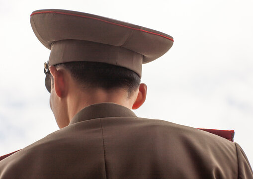 North Korean officer in the joint security area of the DMZ, North Hwanghae, Panmunjom, North Korea